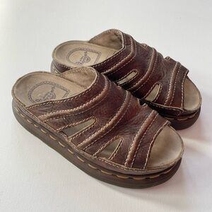 Dr. Martens 8582 Vintage 90's Y2K Chunky Brown Leather Sandals England Doc 6